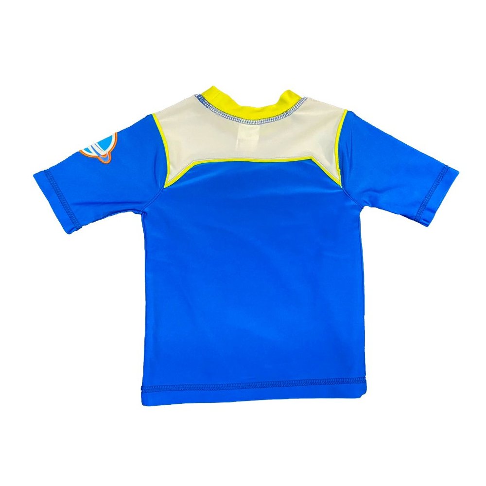 4/$12 💥♻ Disney's Tomorrow's Land Blue Yellow Swim Rashguard | Size 2T | 625 - Picture 2 of 5